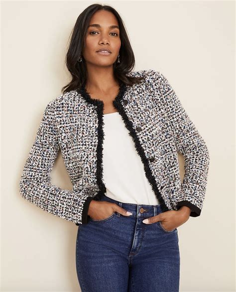 ladies chanel style jackets|chanel look alike jackets.